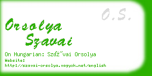 orsolya szavai business card